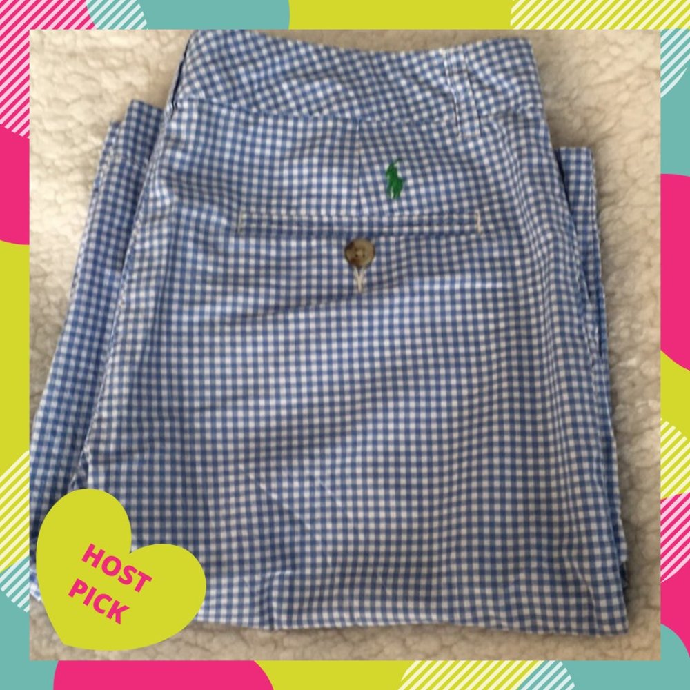Polo Ralph Lauren Gingham Shorts. EUC! Size 18